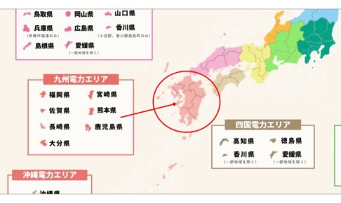 九州電力エリアの地図