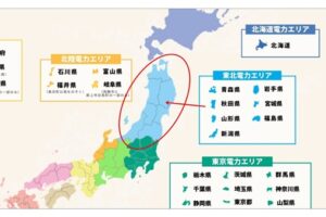 東北電力エリアの地図