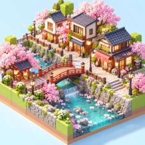 3Dの街並みイメージ画像